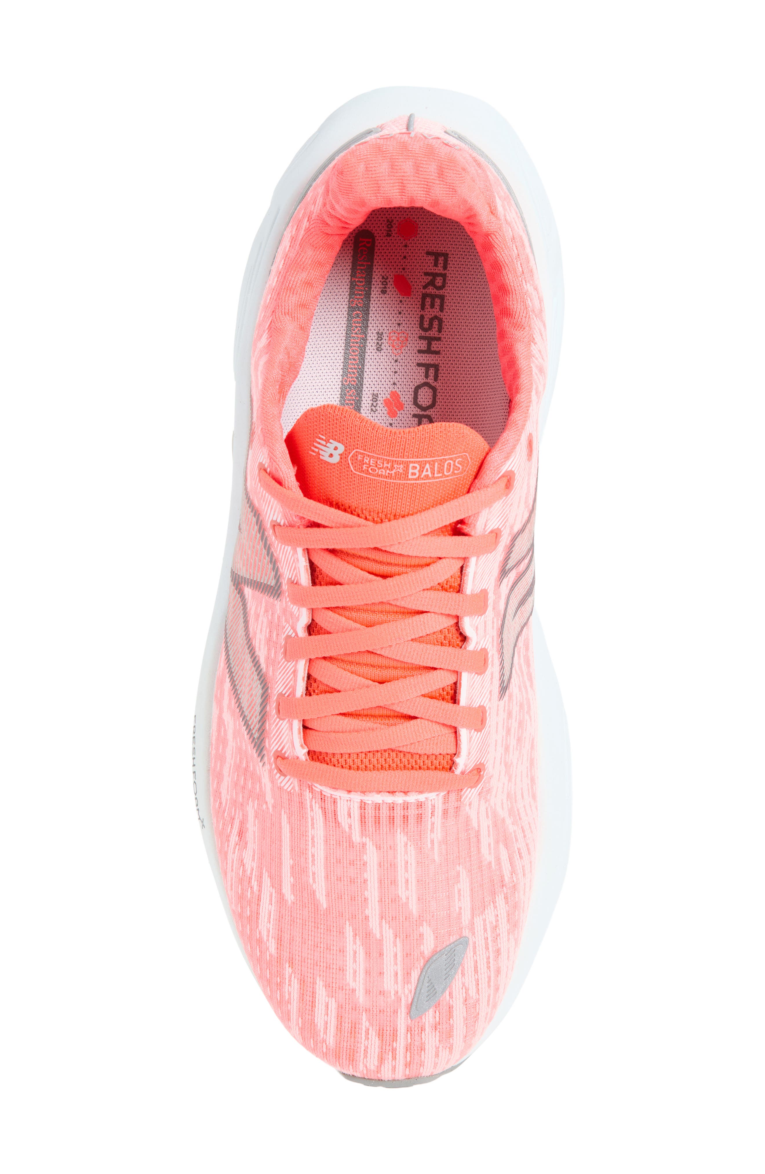 Fresh Foam Bal Running Shoe, Alternate, color, URGENT RED/ GREY MATTER