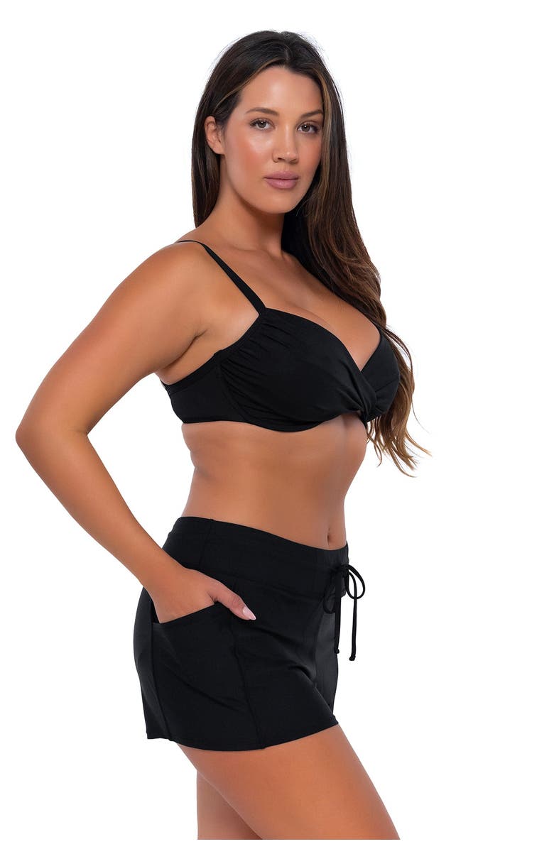 Sunsets Laguna Swim Short Bottoms, Alternate, color, Black