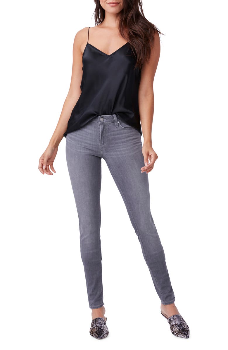 PAIGE Leggy Mid Rise Long Ultra Skinny Jeans, Alternate, color, Stone Dust