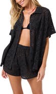 O'Neill Jenna Cotton Eyelet Cover-Up Shirt
