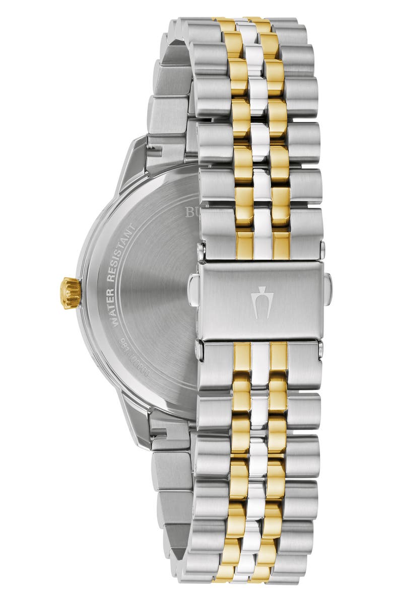 BULOVA Two-Tone Diamond Bracelet Watch, 41mm, Alternate, color, 