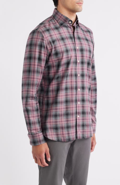 Johnnie-o Angelos Plaid Cotton Button-up Shirt In Pink