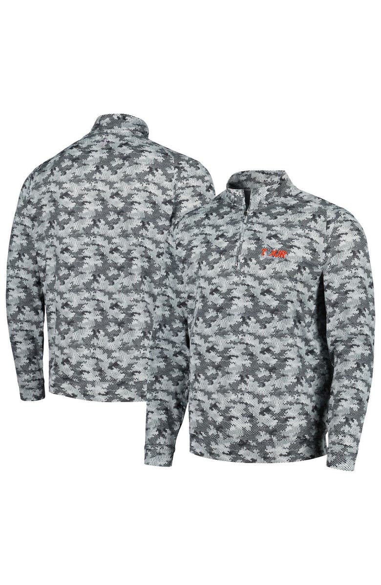 johnnie-O Men's johnnie-O Black TOUR Championship Lando Quarter-Zip Top, Main, color,