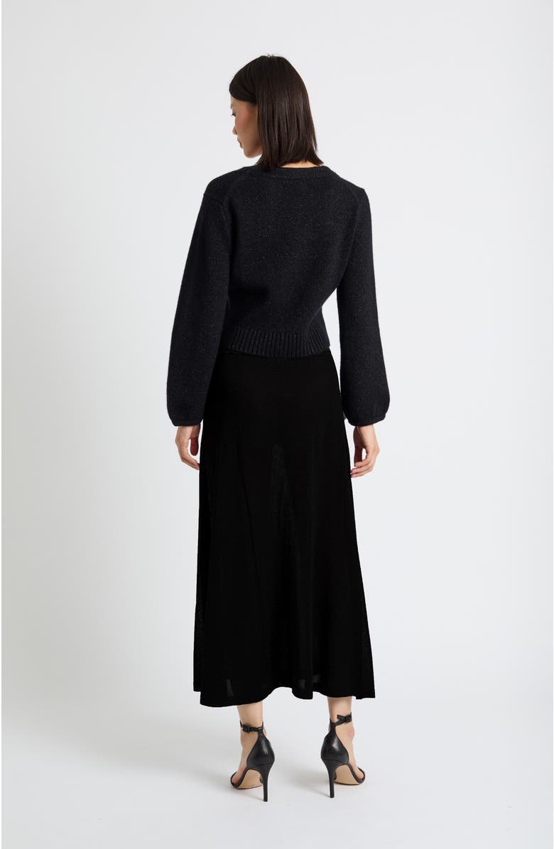 Chinti & Parker Embelished Bow Cardigan, Alternate, color, Black