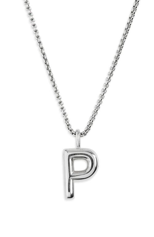 Open Edit Waterproof Bubble Initial Pendant Necklace