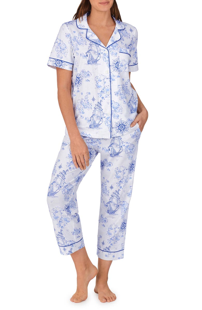 BedHead Pajamas Print Crop Pajamas, Main, color, 