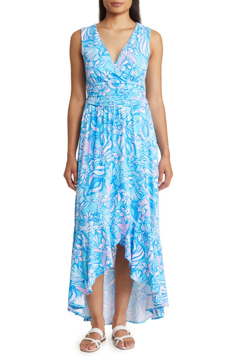 Lilly Pulitzer<sup>®</sup> Floral High-Low Maxi Dress, Main, color,