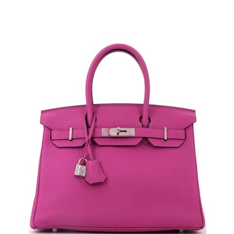 Birkin Handbag Pink Togo with Palladium Hardware 30