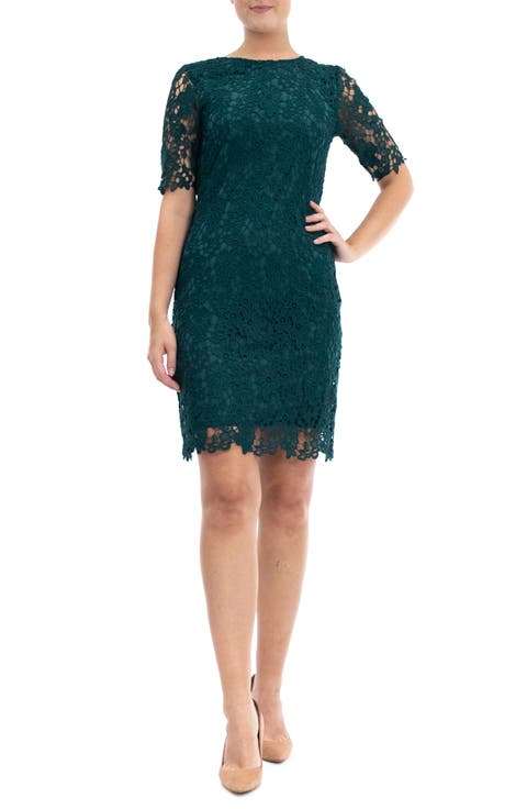 Jewel Neck Lace Dress