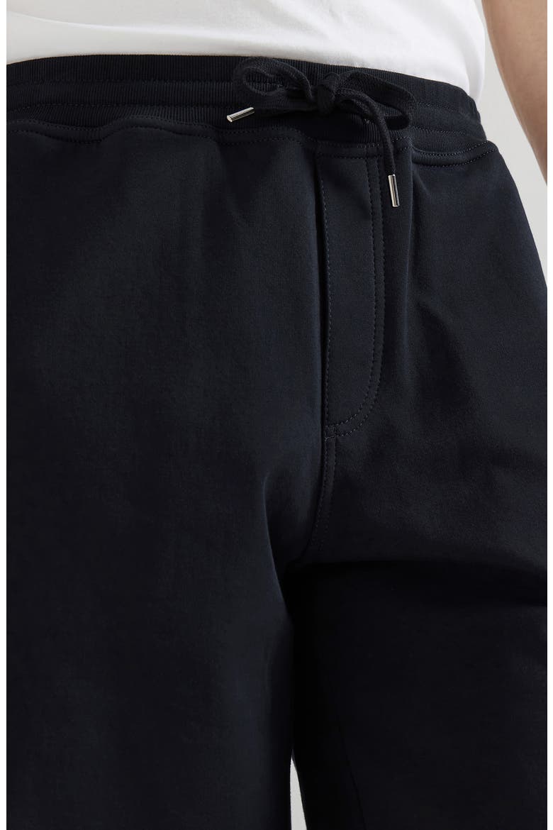 Techno cotton French terry Bermuda shorts, Alternate, color, Black