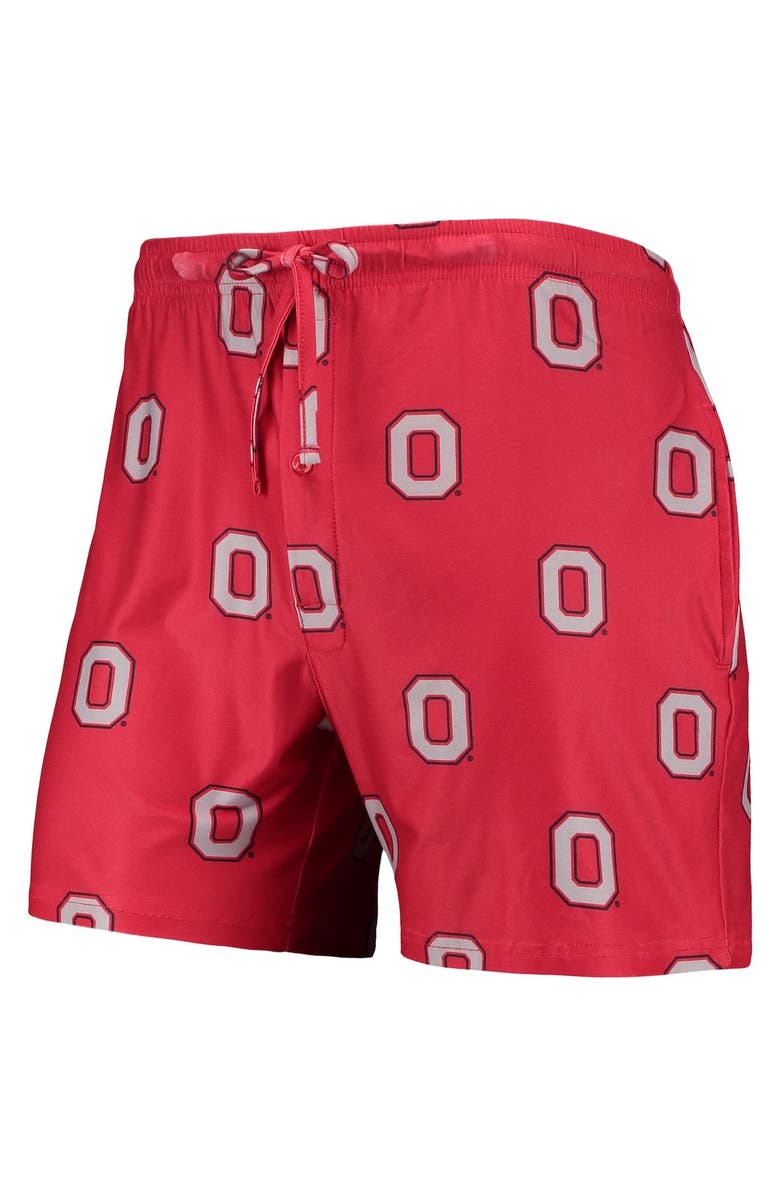 CONCEPTS SPORT Men's Concepts Sport Scarlet Ohio State Buckeyes Flagship Allover Print Jam Shorts, Alternate, color, 