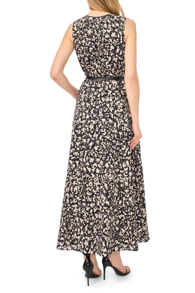 Tie Waist Maxi Dress, Alternate, color, RICH BLACK