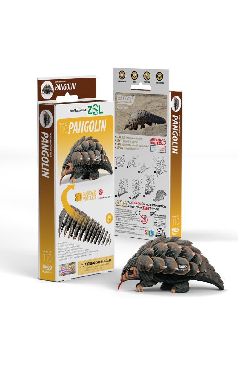 Eugy Puzzles Pangolin 3D Puzzle, Main, color, NO COLOR