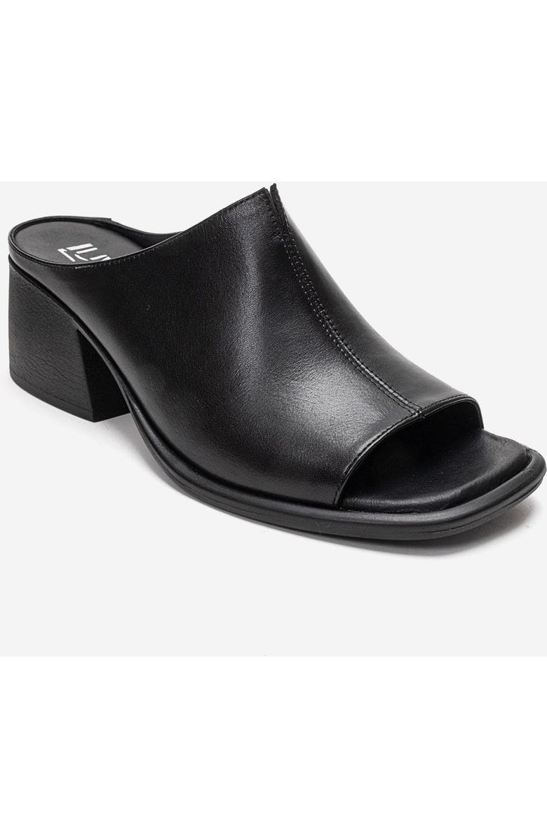 Forever & Always Shoes Sorex Leather Block Heel Sandal, Alternate, color, Black