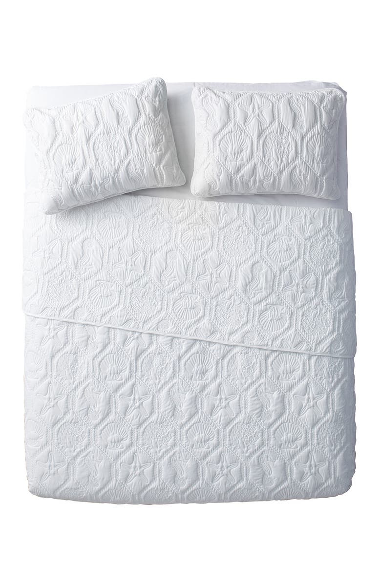 VCNY HOME Shore Embossed Quilt Set - King, Alternate, color, White