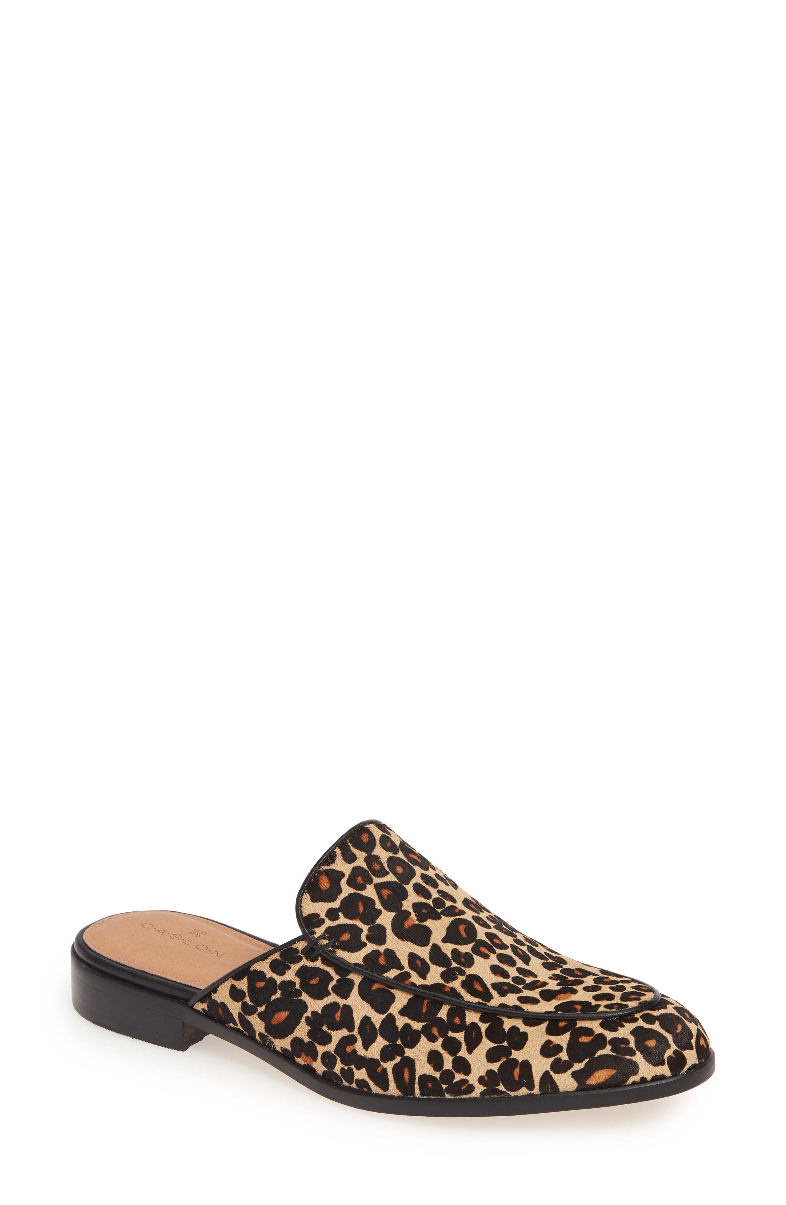 Evelyn Genuine Calf Hair Mule, Main, color, LEOPARD PRINT CALF HAIR