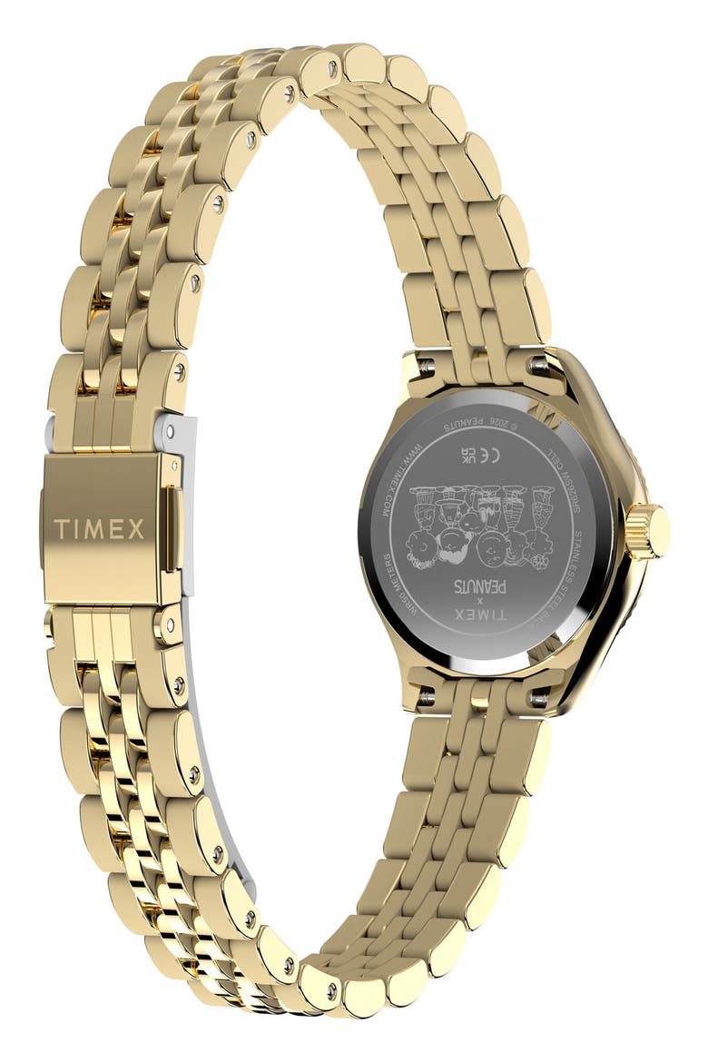 Peanuts Legacy Mini Heart Hug Bracelet Watch, Alternate, color, GOLD
