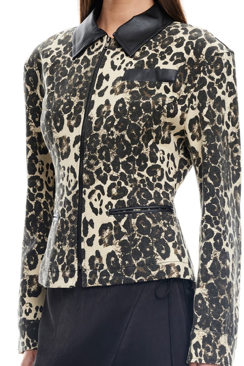 Soho Leopard Print Jacket, Alternate, color, LEOPARD