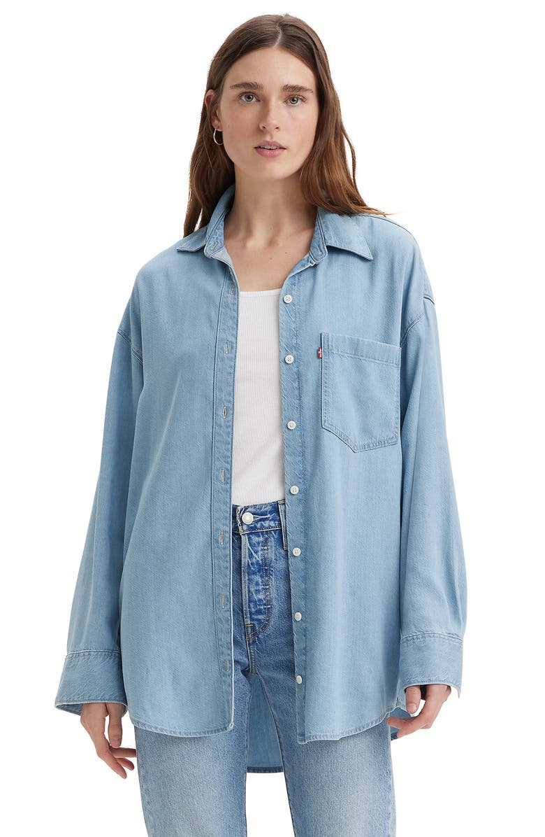 Levi's<sup>®</sup> Lola Oversize Denim Button-Up Shirt, Alternate, color,
