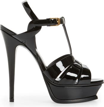 Saint Laurent Tribute T-Strap Platform Sandal (Women