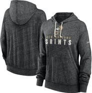 Nike Women's Nike Black New Orleans Saints Rewind Gym Vintage Pullover Hoodie