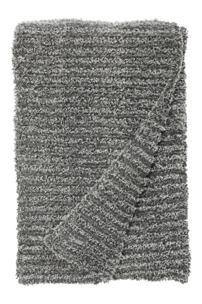 Giraffe at Home Luxe™ Knit Throw Blanket, Main, color, FOG