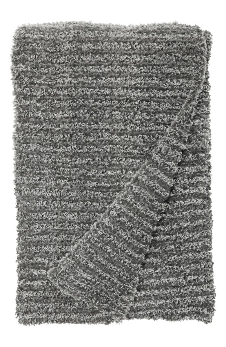 Little Giraffe Giraffe at Home Luxe<sup>™</sup> Knit Throw Blanket, Main, color, Fog