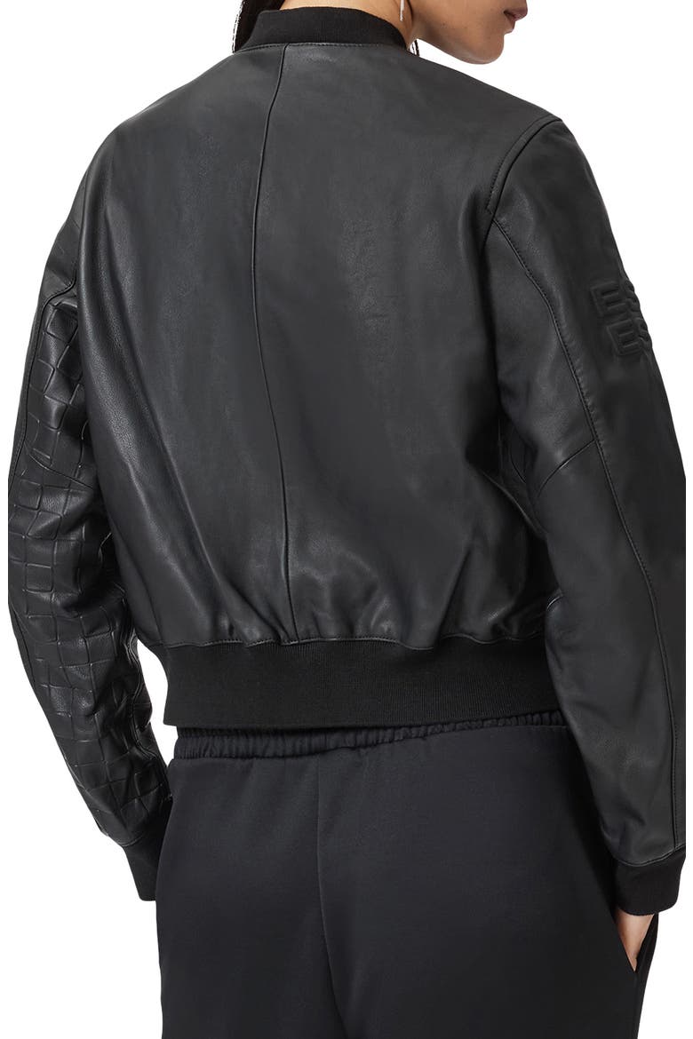 x Williams F1 Racing Orten Leather Bomber Jacket, Alternate, color, BLACK