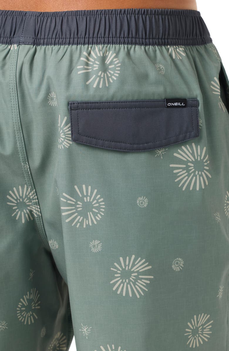 O'Neill Hermosa Swim Trunks, Alternate, color, Sage