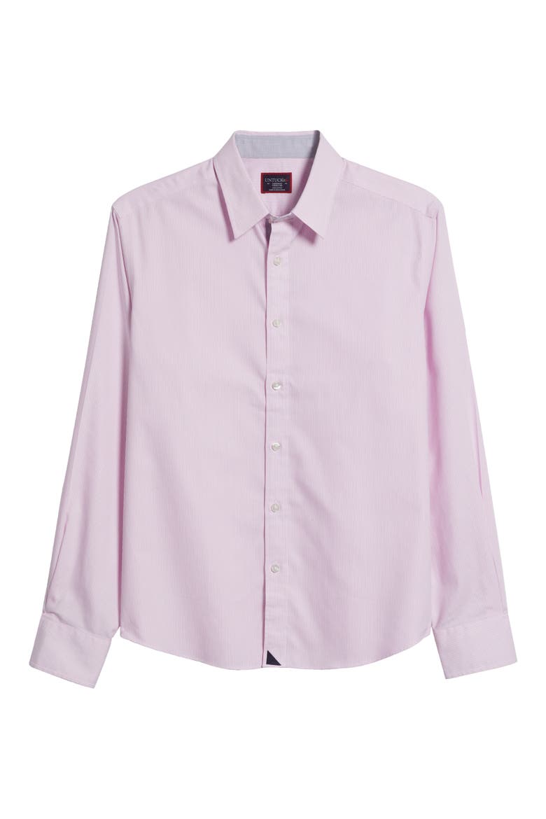 Douro Stripe Wrinkle Resistant Button-Up Shirt, Alternate, color, PINK