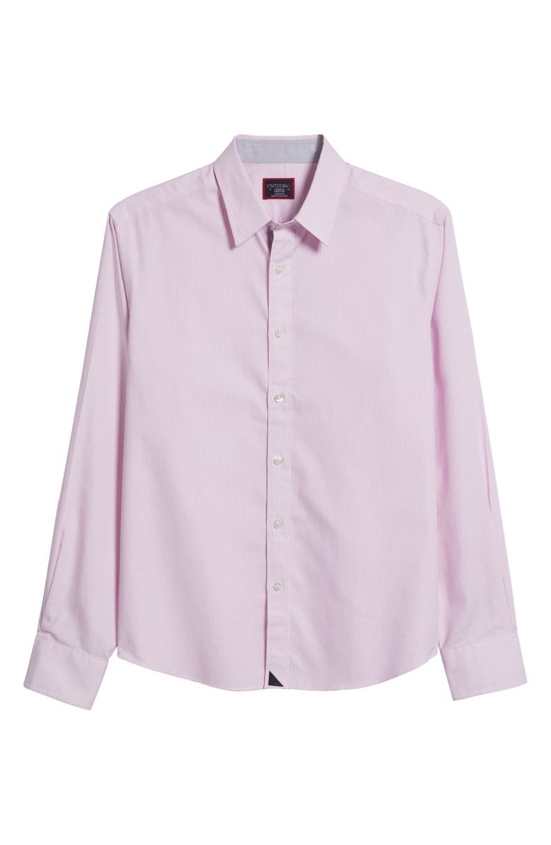 UNTUCKit Douro Stripe Wrinkle Resistant Button-Up Shirt, Alternate, color, Pink