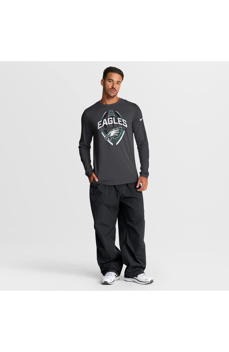 Nike Men's Nike Anthracite Philadelphia Eagles Primetime Legend Icon Performance Long Sleeve T-Shirt, Alternate, color, Anthracite