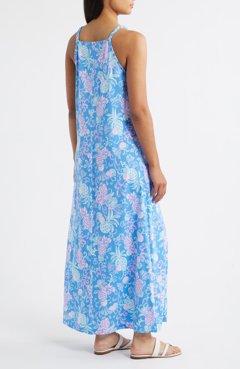 Lilly Pulitzer<sup>®</sup> Kyleigh Print Maxi Dress, Alternate, color, Sun Washed Blue Citrus Crush