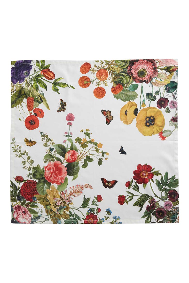Field of Flowers Set of 4 Cotton Sateen Napkins, Alternate, color, MULTI