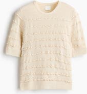 H&M Frill-trimmed Knitted Top