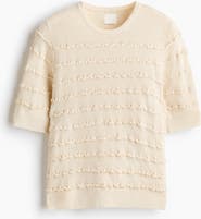H&M Frill-trimmed Knitted Top