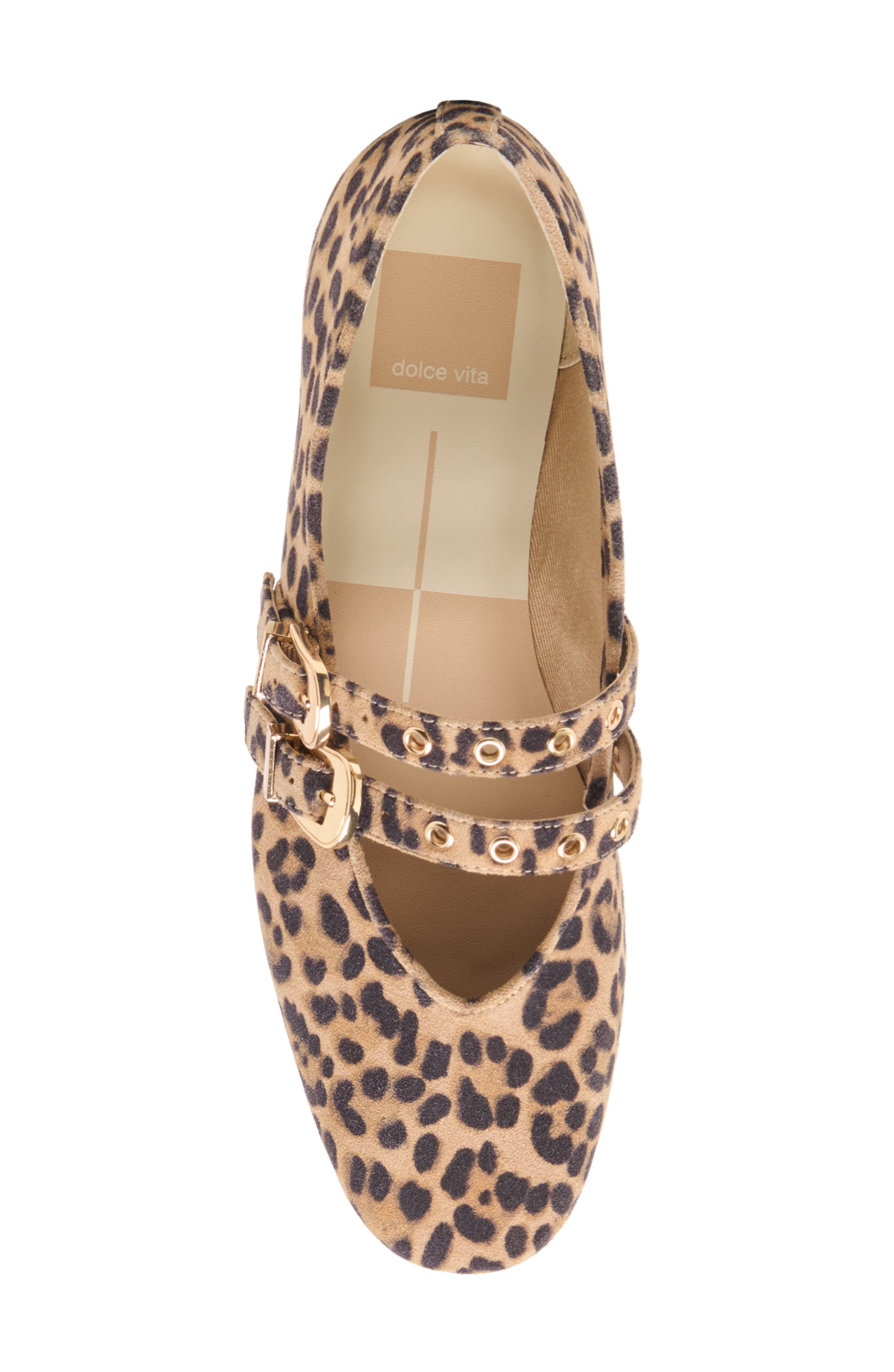 Dolce Vita Baylee Grommet Mary Jane Flat, Alternate, color, Dark Leopard