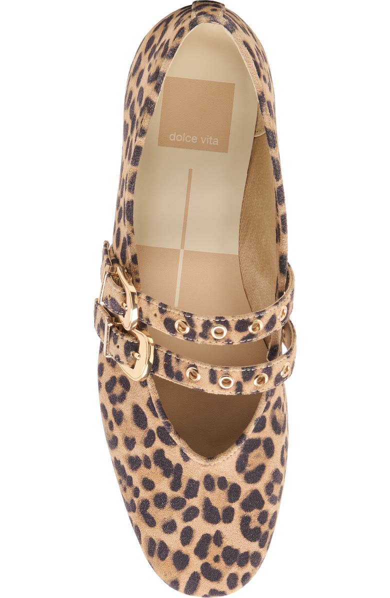 Dolce Vita Baylee Grommet Mary Jane Flat, Alternate, color, Dark Leopard