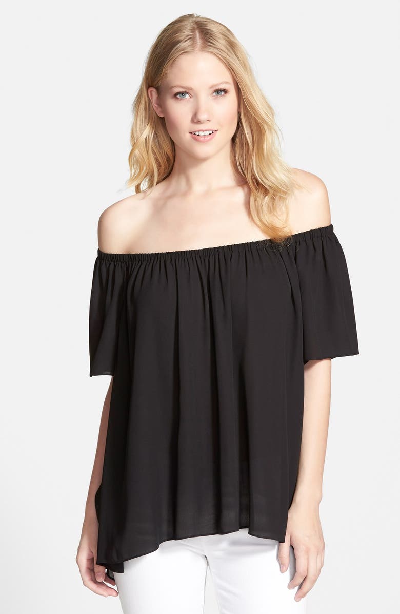 Vince Camuto Off-Shoulder High/Low Blouse, Main, color, 
