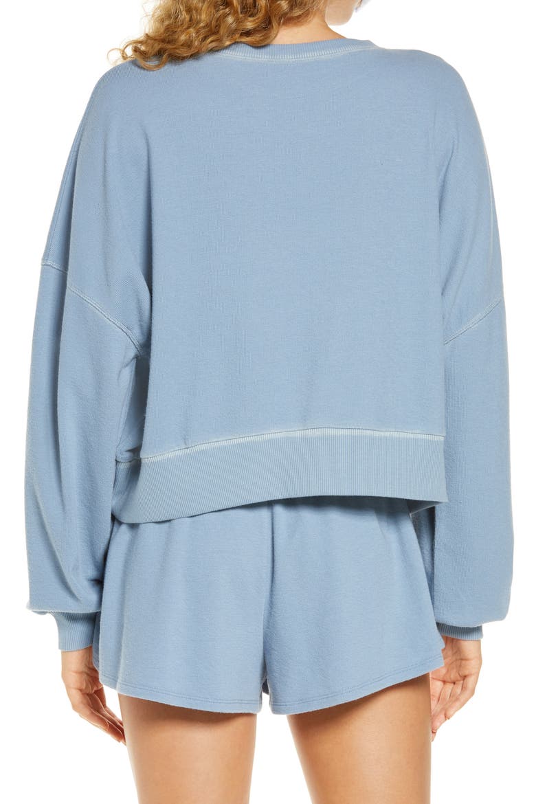 Fool for Fall Crop Sweatshirt, Alternate, color, MOONLIT