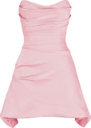 HOUSE OF CB Jasmine Strapless Satin Corset Dress