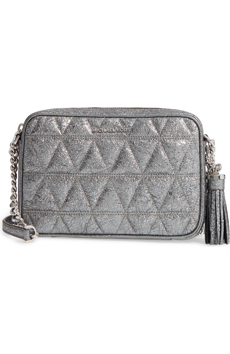 MICHAEL Michael Kors Medium Ginny Leather Camera Bag, Main, color,