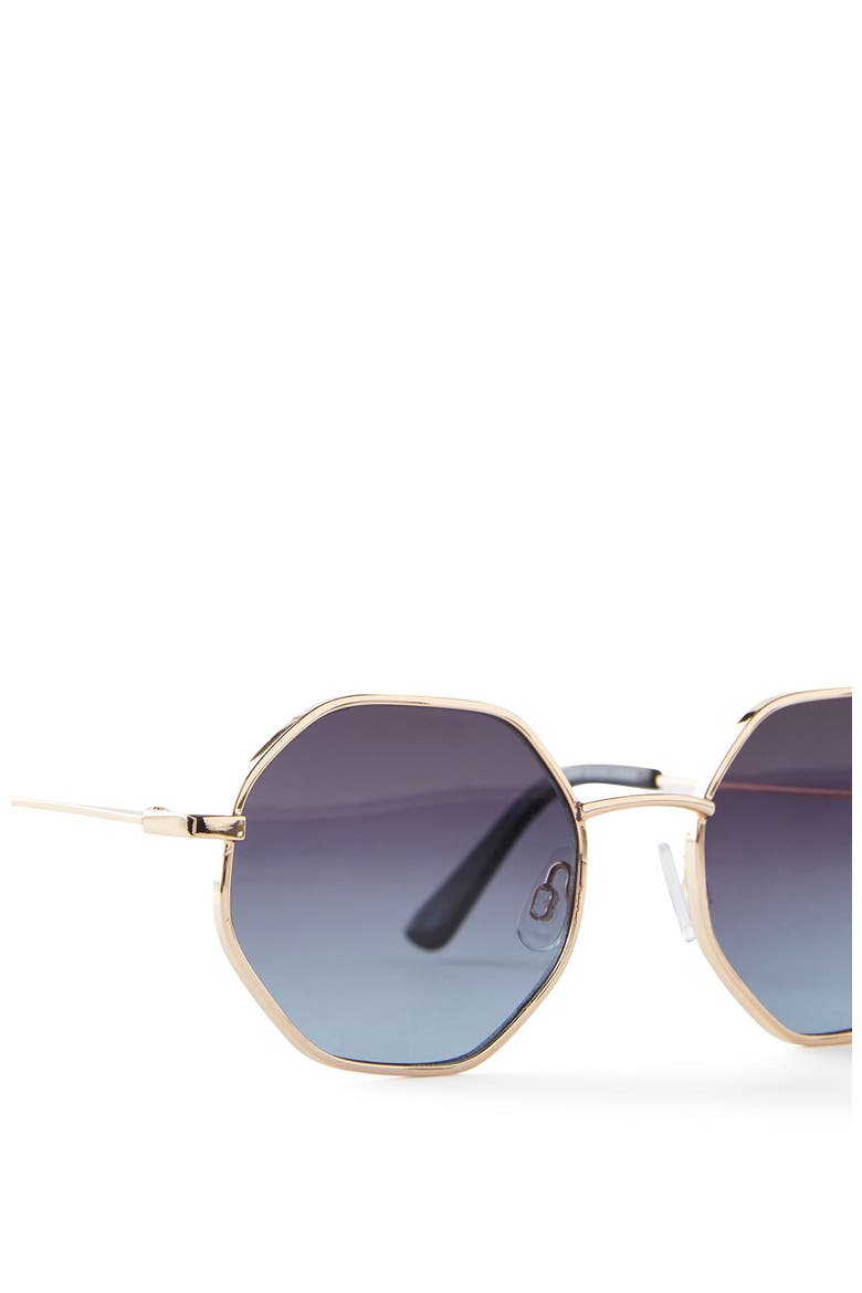 Men's The Weekender Sunglasses, Alternate, color, Gold Black Black Blue Smoke