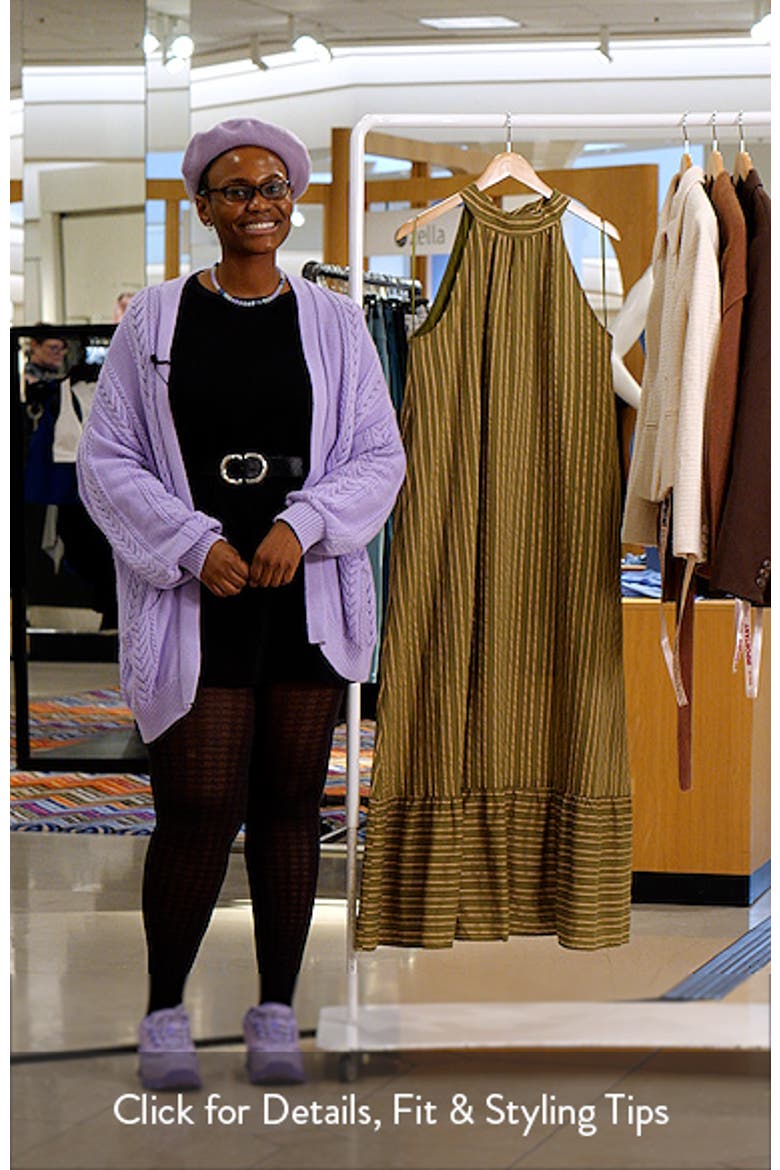 Stripe Mock Neck Maxi Sundress video