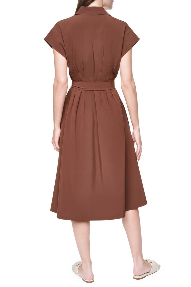 Belted Midi Shirtdress, Alternate, color, JAVA