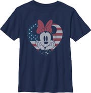 Minnie Mouse Boy's Minnie Mouse Cute Portrait Heart  Graphic T-Shirt