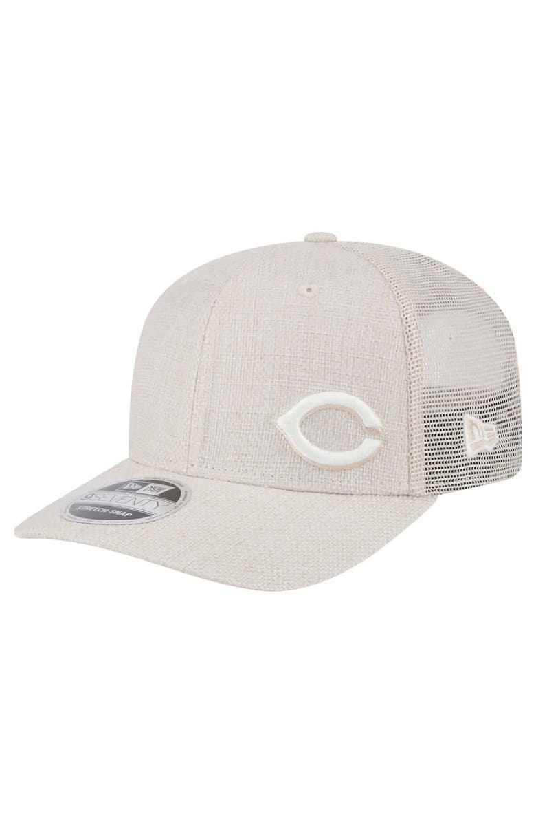New Era Men's New Era Light Beige Cincinnati Reds Flawless 9SEVENTY Stretch-Snap Hat, Main, color, 