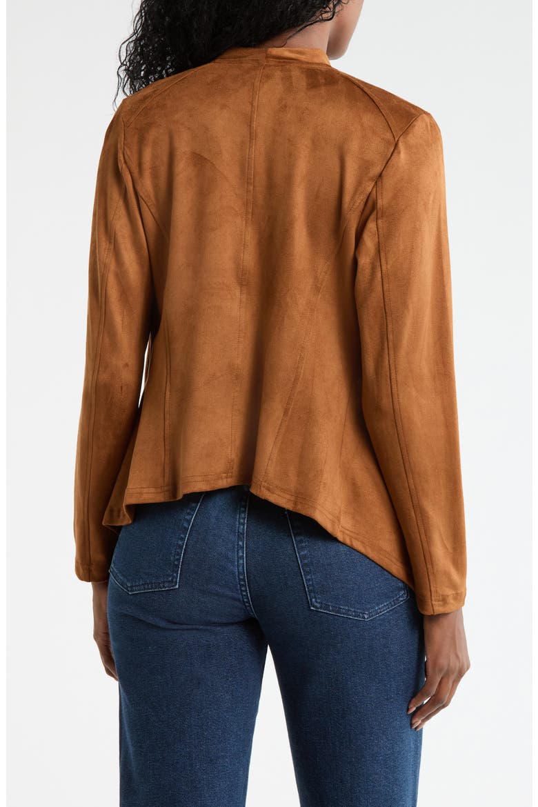 Faux Suede Jacket, Alternate, color, CAMEL