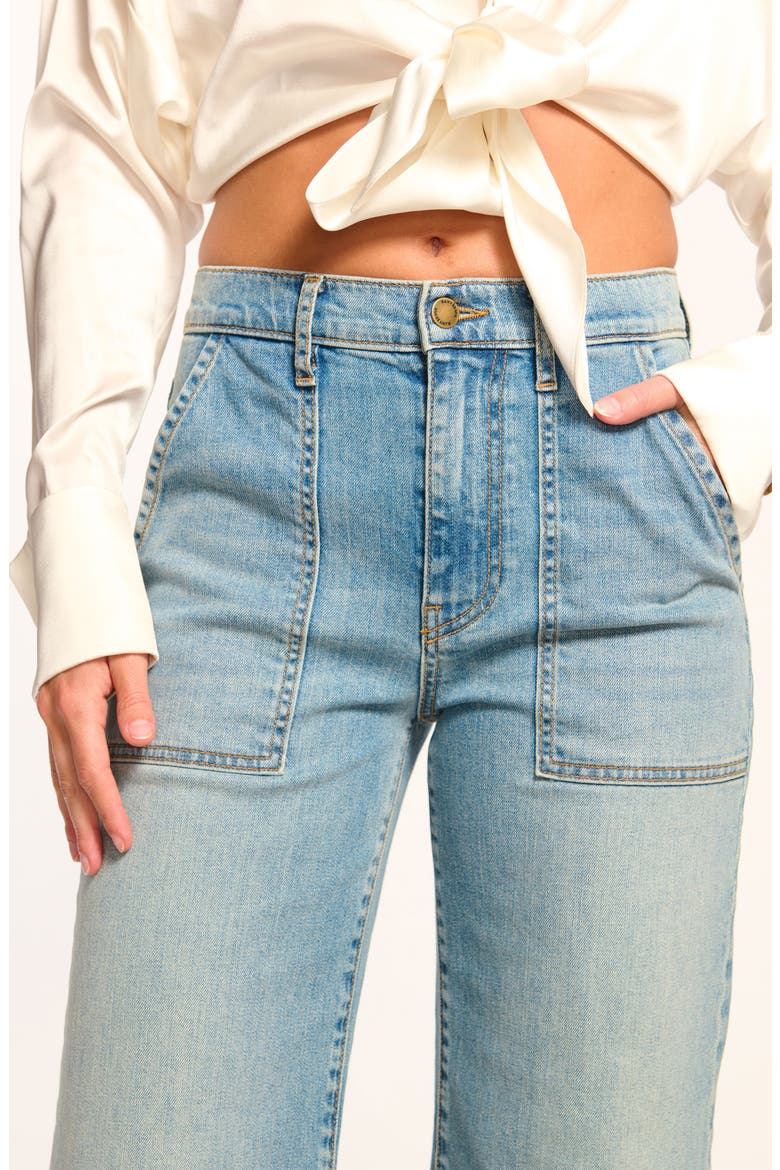 Clifford Crop Wide Leg Flare Jeans, Alternate, color, LIGHT WASH