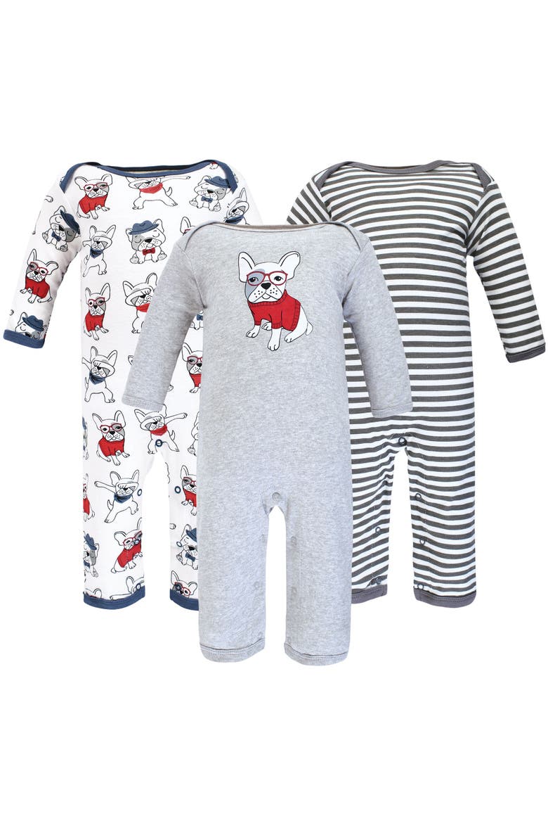 Triple Pack All-in-One Outfits, Main, color, Boy Whimsical Dog